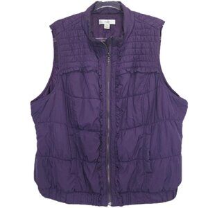 1380 CJ Banks Plus Full Zip Puffer Vest Jacket Sz.2X Womens